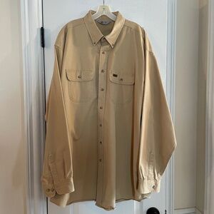Carhartt Heavyweight Twill Work Shirt Jacket Shacket  XXL Like New Tan Khaki Men